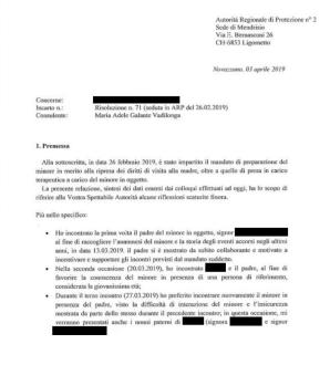 [VIDEO] Trauma della madre e del figlio di 5 anni! Chi stabilisce il diritto di famiglia in Svizzera? La sentenza del tribunale di un anno fa oppure la pseudo psicologa Maria Adele Galante Vadilonga, che manipola scandalosamente d'ARP?
