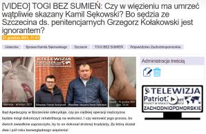 [VIDEO] RUTKOWSKI: Trzeci niezależny świadek potwierdza, że Kamil Sękowski nie dokonał kradzieży w zakładzie kamieniarskim. Dziś dowody trafiają do Sądu Apelacyjnego w Szczecinie, która może rekomendować wznowienie całego postępowania!