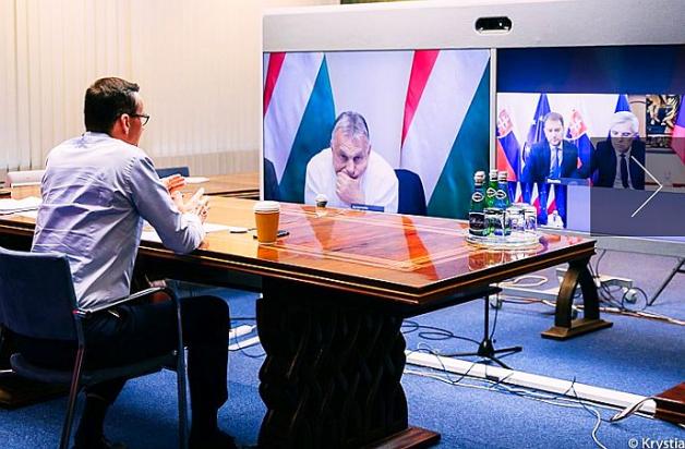 Konsultacje premiera Mateusza Morawieckiego z Grupą V4 i Kanclerz Niemiec przed dzisiejszym posiedzeniem Rady Europejskiej