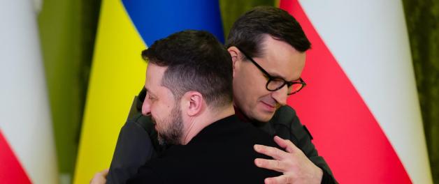Premier Mateusz Morawiecki w rocznicę ataku Rosji na Ukrainę odwiedził Kijów