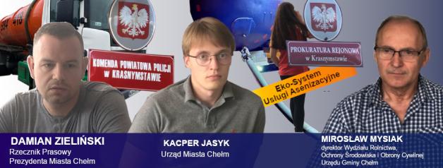 [VIDEO] PATRIOT24 INTERWENIUJE: Wójt Gminy Chełm wszczął kontrolę firmy zanieczyszczającej środowisko szambem! Czy teraz Prezydent Chełma skontroluje, w jaki sposób w miejskiej oczyszczalni pracuje ojciec właścicielki tej firmy?