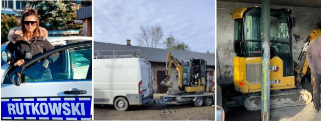 [VIDEO] KOLEJNY SUKCES BIURA RUTKOWSKI: Odnalezienie minikoparki i zatrzymanie właścicielki posesji przez policję