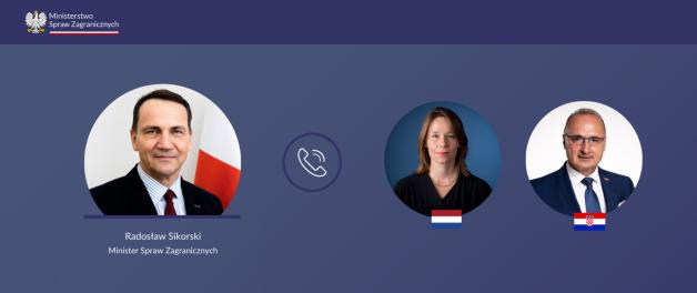 Rozmowy telefoniczne ministra Radosława Sikorskiego z ministrami spraw zagranicznych Niderlandów i Chorwacji