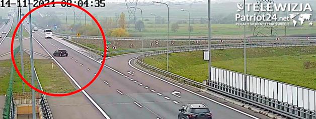 [VIDEO] Nagranie ku przestrodze. Nigdy nie rób tak na drodze ekspresowej!